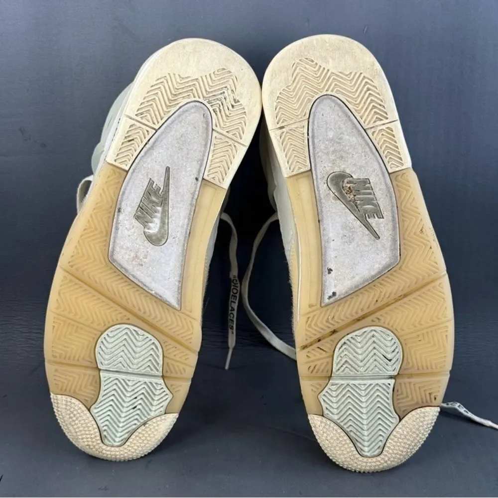 Jordan 4 Retro Off-White Sail athletic sneaker shoes men’s 11 (Women's 13.5)